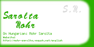 sarolta mohr business card